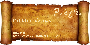 Pittler Énok névjegykártya